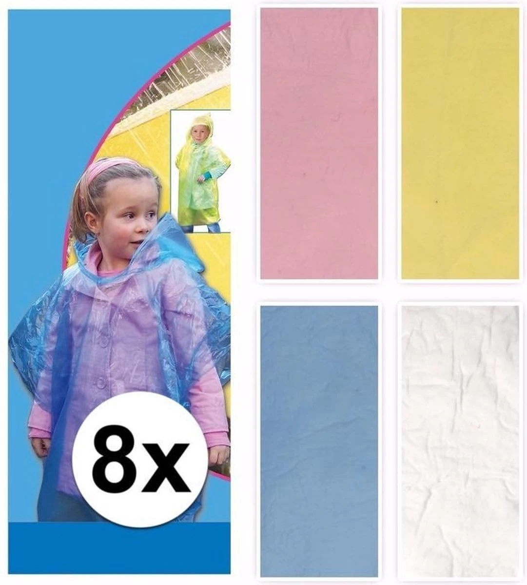 8 x regen poncho voor kinderen blauw Merkloos 8 X Regen Poncho Voor Kinderen Blauw -Regenjas En Paraplu 1081x1200 1