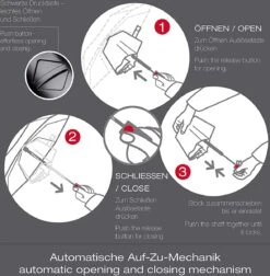 Knirps C205 - Medium Duomatic Windproof Paraplu -Black -Regenjas En Paraplu 1178x1200