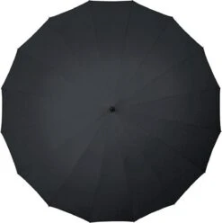 Falcone Herenparaplu Met Houten Stok - Ø 125 Cm - Zwart -Regenjas En Paraplu 1195x1200 10