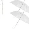 2x Transparant Plastic Paraplu's 102 Cm - Doorzichtige Paraplu - Trouwparaplu - Bruidsparaplu - Stijlvol - Bruiloft - Trouwen - Fashionable - Trouwparaplu -Regenjas En Paraplu 1200x1043 1