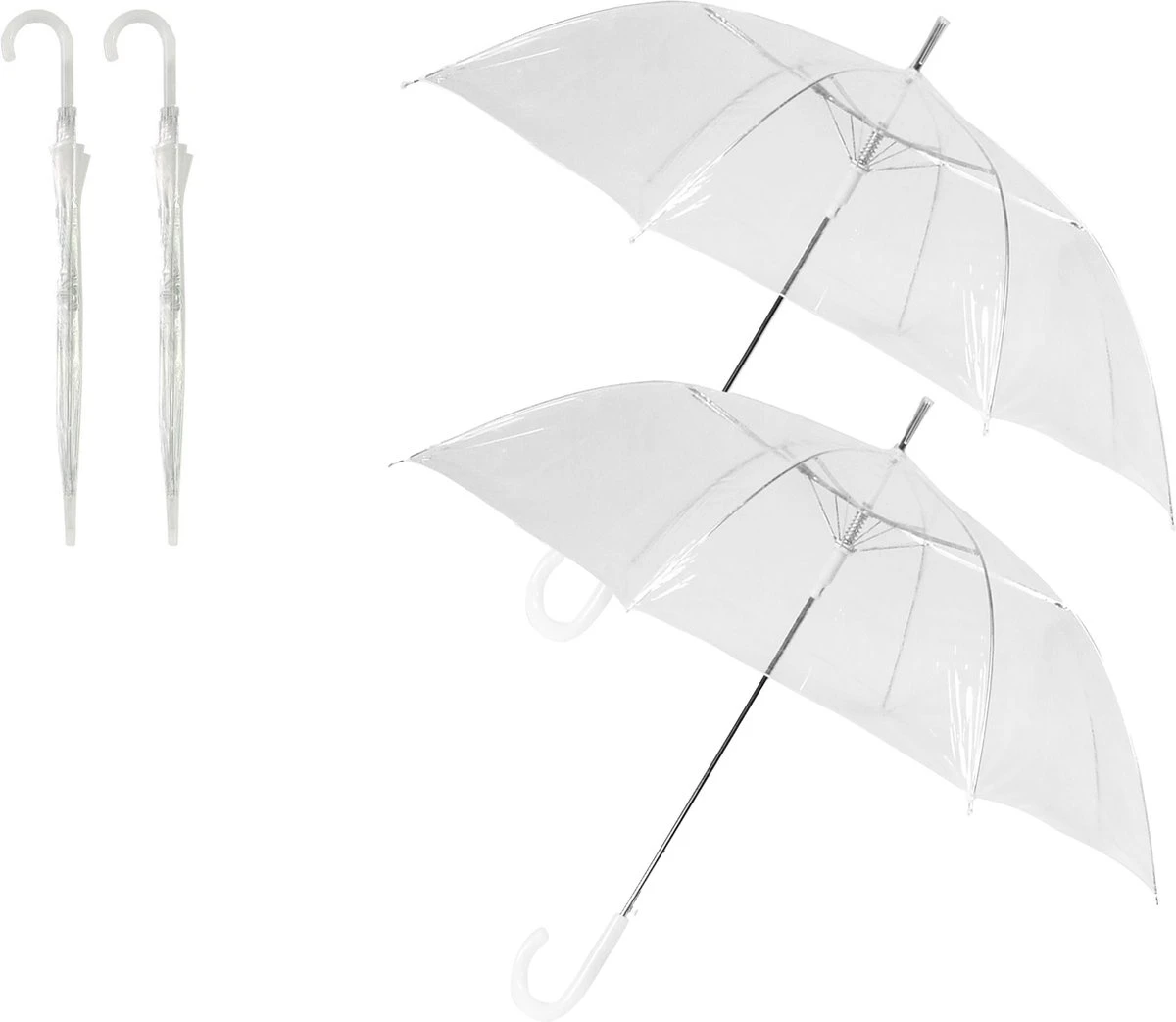 2x Transparant plastic paraplu's 102 cm - doorzichtige paraplu - trouwparaplu - bruidsparaplu - stijlvol - bruiloft - trouwen - fashionable - trouwparaplu 2x Transparant Plastic Paraplu's 102 Cm - Doorzichtige Paraplu - Trouwparaplu - Bruidsparaplu - Stijlvol - Bruiloft - Trouwen - Fashionable - Trouwparaplu -Regenjas En Paraplu 1200x1043 1