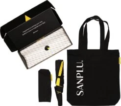 Sanplu® Original Stormparaplu - Opvouwbaar - Inklapbaar - Stormbestendig - Incl. Tas -Regenjas En Paraplu 1200x1055