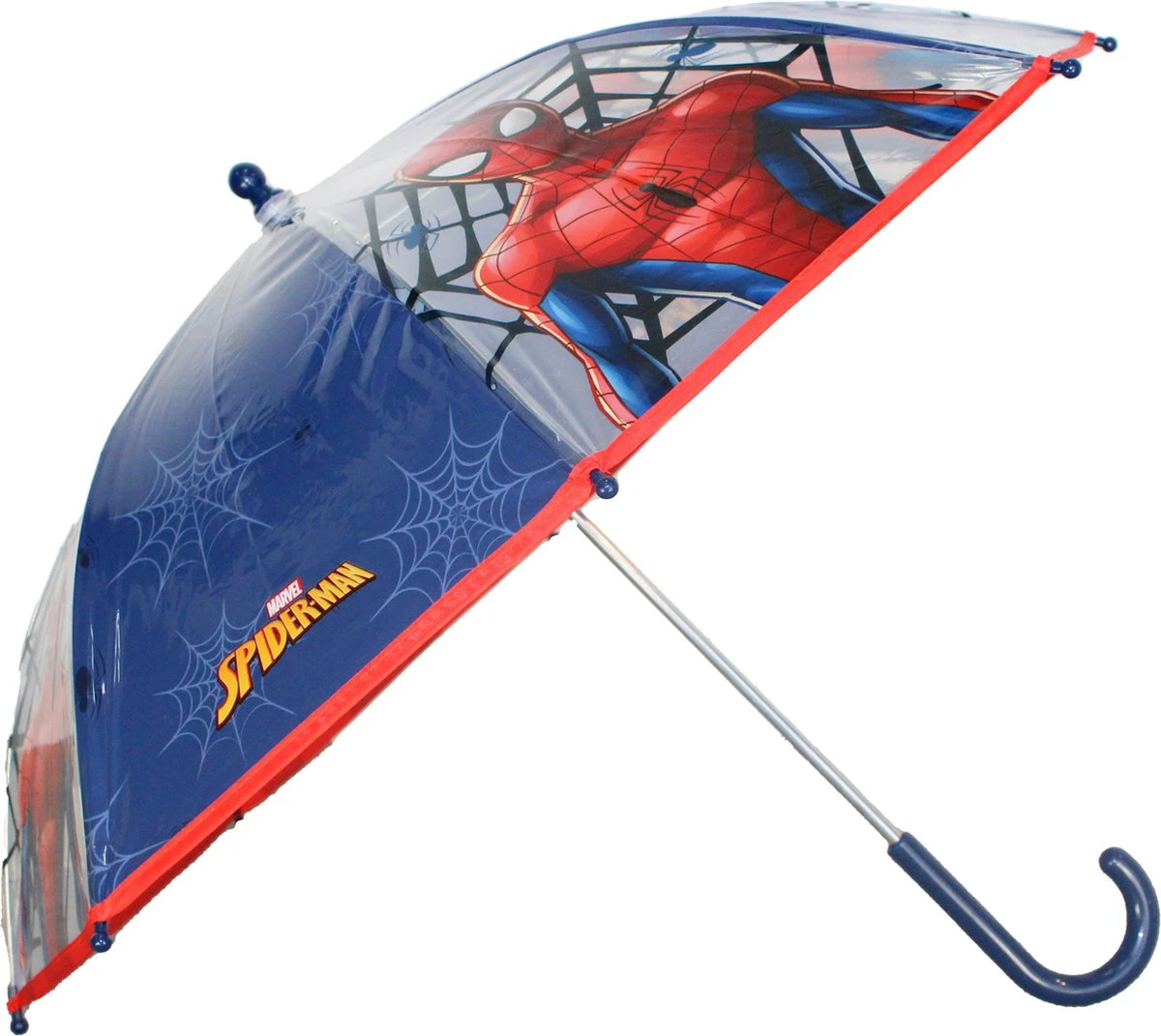 Marvel Spiderman kinderparaplu - blauw/rood - D73 cm Marvel Spiderman Kinderparaplu - Blauw/rood - D73 Cm -Regenjas En Paraplu 1200x1071 1