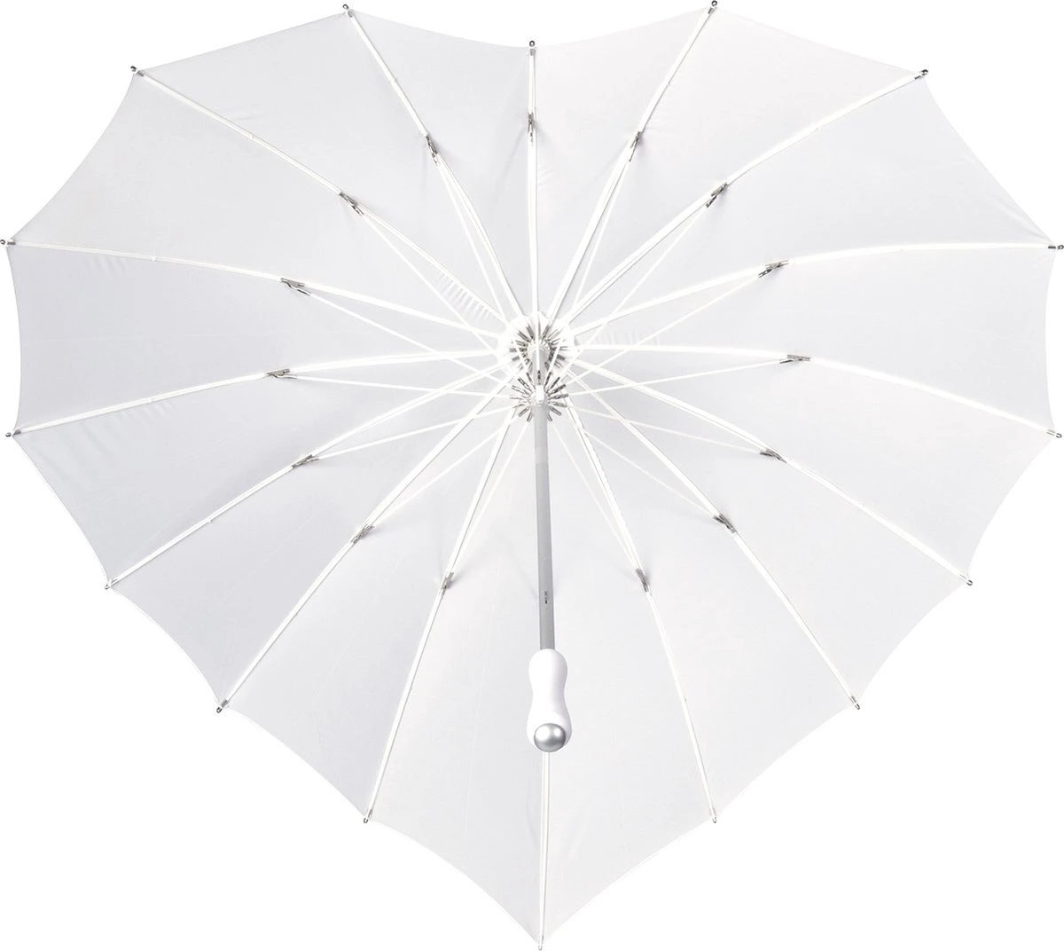 Impliva - Hartvormige Paraplu - UV-Bescherming - Ø 84 cm - Wit Impliva - Hartvormige Paraplu - UV-Bescherming - Ø 84 Cm - Wit -Regenjas En Paraplu