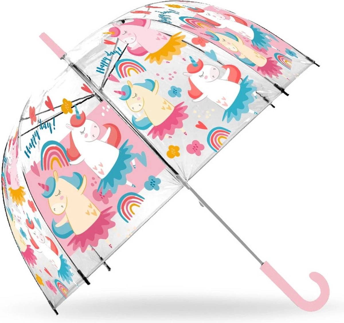 Unicorn kinderparaplu - transparant - D70 cm Unicorn Kinderparaplu - Transparant - D70 Cm -Regenjas En Paraplu 1200x1127 2