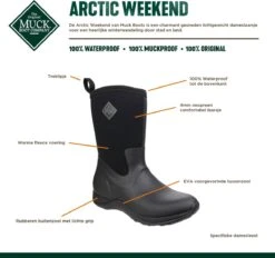 Muck Boot Arctic Weekend Outdoorlaarzen - Zwart - Dames - Maat 39/40 10 Muck Boot Arctic Weekend Outdoorlaarzen - Zwart - Dames - Maat 39/40 -Regenjas En Paraplu 1200x1129 11