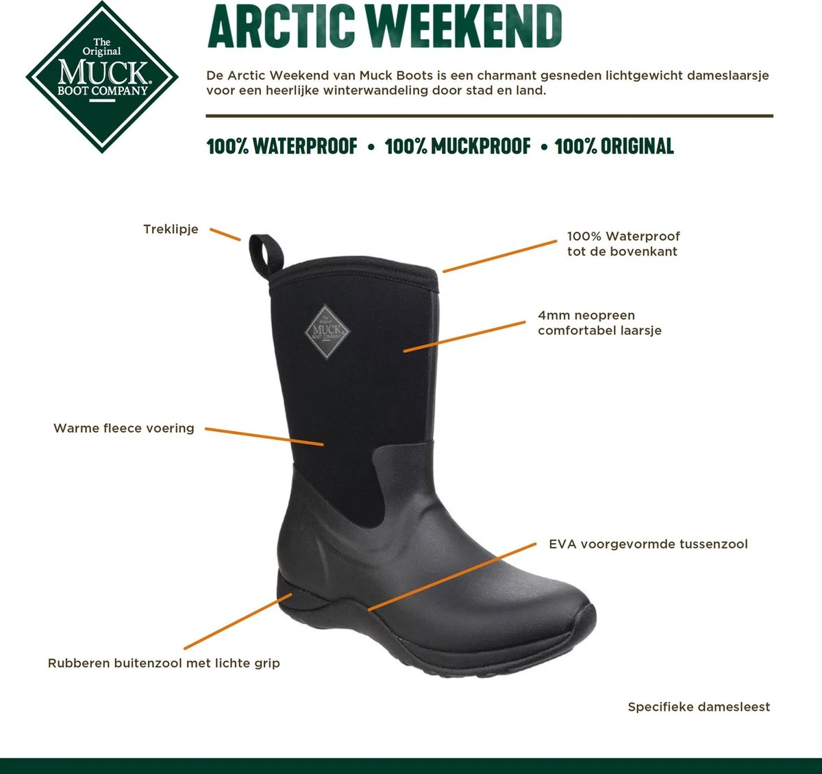 Muck Boot Arctic Weekend Outdoorlaarzen - Zwart - Dames - Maat 39/40 Muck Boot Arctic Weekend Outdoorlaarzen - Zwart - Dames - Maat 39/40 -Regenjas En Paraplu 1200x1129 11