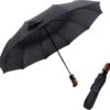 Bushifi Stormparaplu Paraplu - Opvouwbaar - Zwart - 10 Panelen - Polsband -Regenjas En Paraplu 1200x1133 3