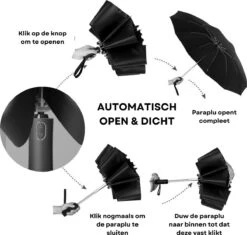 Tamarow™ Automatische Opvouwbare Paraplu - Omgekeerd Design - Windproof - Lichtgewicht - Reflectie - Omgekeerd Design - Roze -Regenjas En Paraplu 1200x1140 2