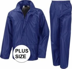Result Grote Maten Blauw All Weather Regenpak Voor Volwassenen 3XL (48/58)