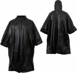 Benson Duurzame Regenponcho Zwart Voor Volwassenen -Regenjas En Paraplu 1200x1141 5