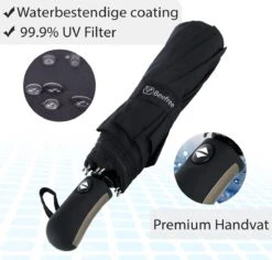 Beefree - Automatische King-size Stormparaplu Ø 123 Cm - Zwart -Regenjas En Paraplu 1200x1148 2