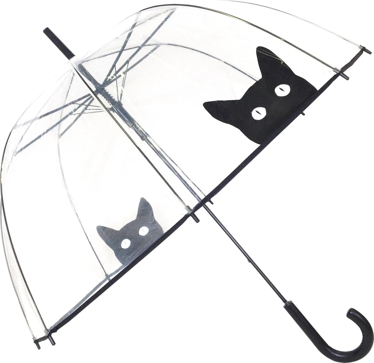 Smati Chat Stormparaplu - Transparent - Auto Open - ø 85 cm - Chat Cat Zwart Smati Chat Stormparaplu - Transparent - Auto Open - ø 85 Cm - Chat Cat Zwart -Regenjas En Paraplu 1200x1165 6