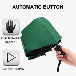 HK-Goodies- Automatische Stormparaplu - Paraplu - Automatisch, Opvouwbaar & Windproof Tot 100km P/u - Inclusief Beschermhoes - Ø 95 Cm - Extra Sterk - Dubbele Laag - Groen -Regenjas En Paraplu 1200x1197 3