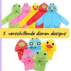 Merkloos Regenjas Kind - Regenponcho Kinderen - Groen - Jongens - Kikker - Cartoon - Maat 92 Tot 122 - 3 Tot 6 Jaar - Onesize -Regenjas En Paraplu 1200x1200 119