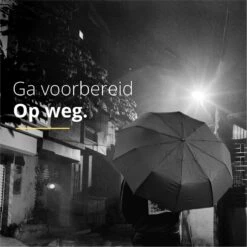 Bushifi Stormparaplu Paraplu - Opvouwbaar - Zwart - 10 Panelen - Polsband -Regenjas En Paraplu 1200x1200 157