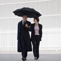 Storm Paraplu Opvouwbaar - Grijs - Polsband - Automatisch Uitklapbaar - Tot 100km P/u Windproof - 110 Cm - 12 Panelen -Regenjas En Paraplu 1200x1200 166