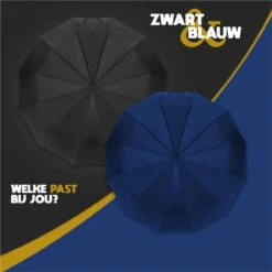 Stormparaplu Opvouwbaar - Paraplu - Automatische Stormparaplu - Tot 110km P/u Windproof - 12 Ribben 7 Stormparaplu Opvouwbaar - Paraplu - Automatische Stormparaplu - Tot 110km P/u Windproof - 12 Ribben -Regenjas En Paraplu 1200x1200 227