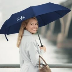 Sunflake Stormparaplu Opvouwbaar - Stormbestendig Tot 140km/u - Automatisch Uitklapbaar - Incl. Beschermhoes En Reisetui - Blauw -Regenjas En Paraplu 1200x1200 243