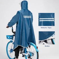 Fuegobird - Poncho Regenponcho - Fiets Wandel Motor - Outdoor Poncho - Kwaliteit Poncho - One Size - Unisex Cyan -Regenjas En Paraplu 1200x1200 300