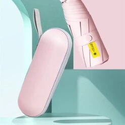 Merkloos TDR--Opvouwbare Paraplu -Windproof-Zonbescherming Anti-Uv UPF50 + Met Gratis Reisetui-roze -Regenjas En Paraplu 1200x1200 342