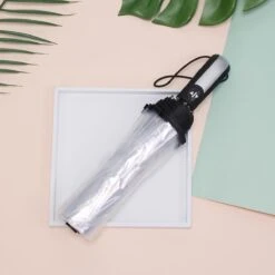 Opvouwbare Paraplu - Inklapbare Paraplu - Doorzichtig - Transparant - Ø105cm - Extra Groot - Automatisch - Umbrella - Transparent - Koepelparaplu - Volwassenen