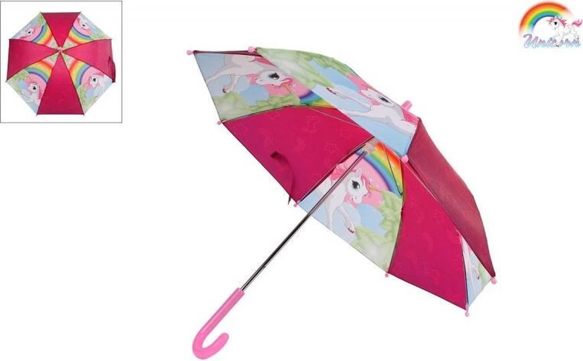 Unicorn Paraplu Unicorn Meisjes 70 Cm Polyester Roze Unicorn Paraplu Unicorn Meisjes 70 Cm Polyester Roze -Regenjas En Paraplu