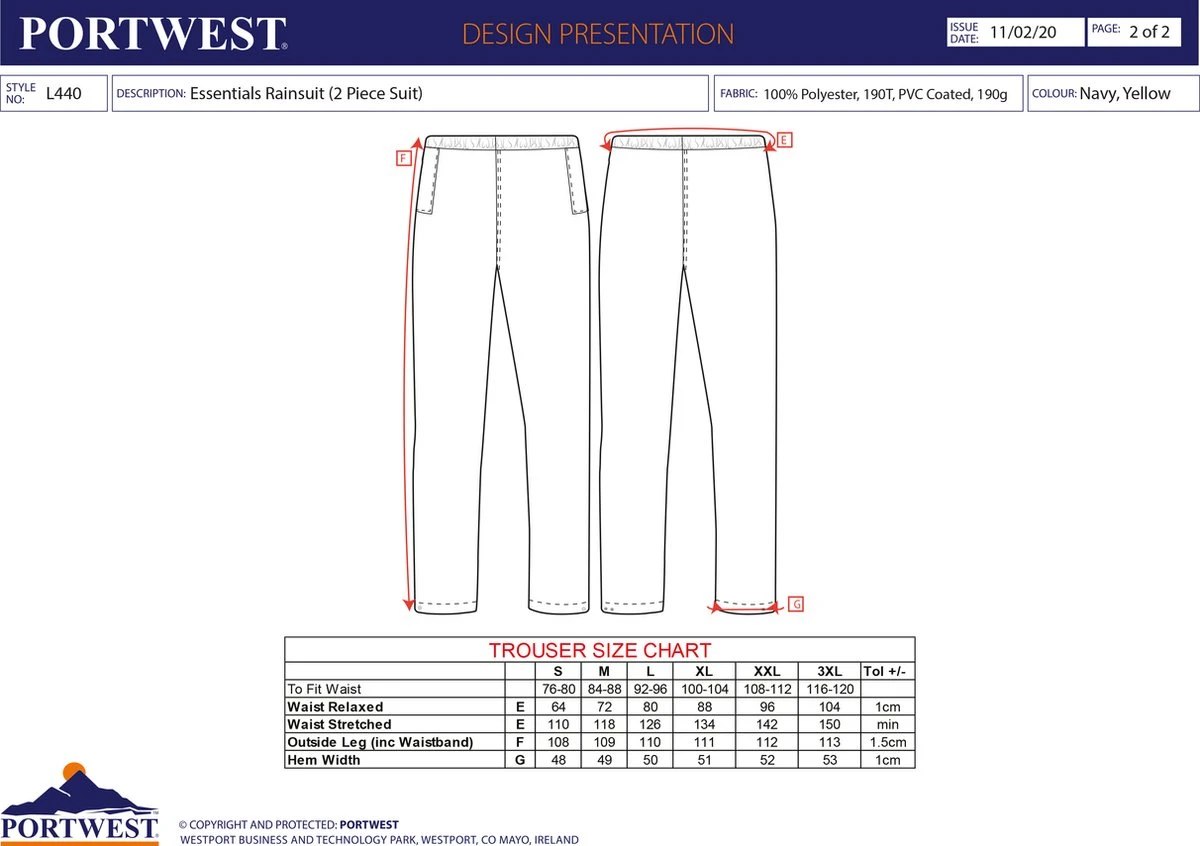 Regenpak 2 delig Donker Blauw Maat XL Portwest Regenpak 2 Delig Donker Blauw Maat XL -Regenjas En Paraplu 1200x846 1