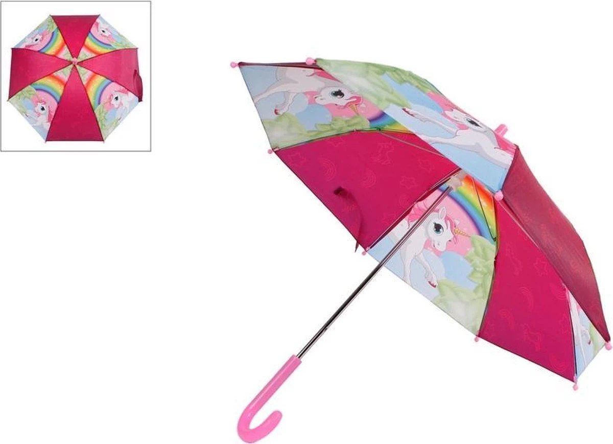 Unicorn Paraplu Unicorn Meisjes 70 Cm Polyester Roze Unicorn Paraplu Unicorn Meisjes 70 Cm Polyester Roze -Regenjas En Paraplu