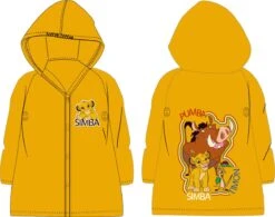 Merkloos Regenjas Kind Geel Lion King Maat 122/128