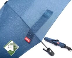 Merkloos Fredricks - Sterke Compacte Opvouwbare Tasformaat Paraplu - Stormbestendig >100 Km/u - Opent En Sluit Automatisch - Ø 97cm - Waterafstotende Teflon Coating - Sneldrogend - Donkerblauw -Regenjas En Paraplu 1200x967 1