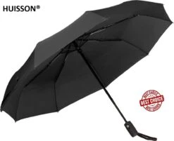 HUISSON Paraplu Stormparaplu Automatisch Uit En Inklapbaar Opvouwbaar Lichtgewicht 330 Gram Windproof Zwart -Regenjas En Paraplu 1200x975 1