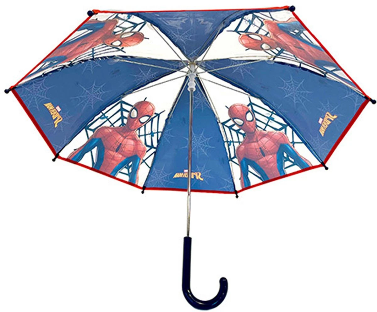 Marvel Spiderman kinderparaplu - blauw/rood - D73 cm Marvel Spiderman Kinderparaplu - Blauw/rood - D73 Cm -Regenjas En Paraplu 1200x993 3