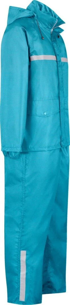 BJØRNSON Dusch Regenpak Dames & Heren - Waterdicht - Maat 3XL - Aqua Blauw -Regenjas En Paraplu 278x1200 1