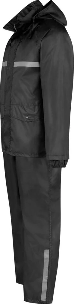 BJØRNSON Dusch Regenpak Dames & Heren - Waterdicht - Maat 2XL - Zwart -Regenjas En Paraplu 293x1200