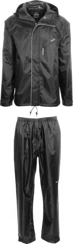 AGU Passat Regenpak Essential - Zwart - M - Dames & Heren - Waterdicht -Regenjas En Paraplu 361x1200