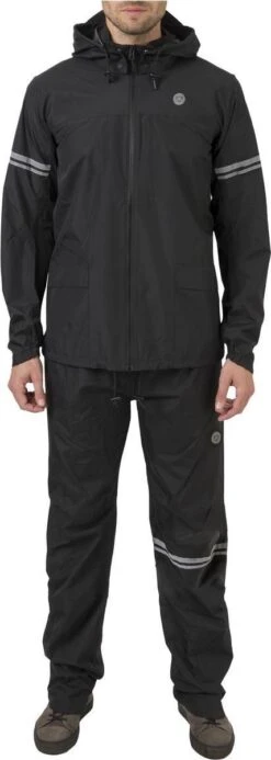 AGU Original Regenpak Essential - Zwart - XXXL - Dames & Heren - Waterdicht & Ademend -Regenjas En Paraplu 428x1200 2