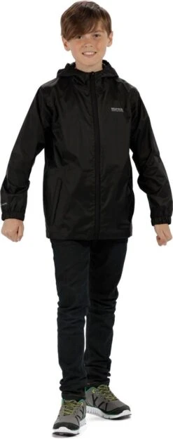 Regatta Pack It III Regenjas Junior Jas - Maat 164 - Unisex - Zwart -Regenjas En Paraplu 474x1200