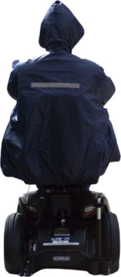 C-Line Poncho Scootmobiel - Blauw - Reflecterend -Regenjas En Paraplu 525x1200