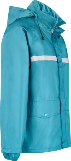 BJØRNSON Dusch Regenpak Dames & Heren - Waterdicht - Maat 3XL - Aqua Blauw -Regenjas En Paraplu 532x1200 2