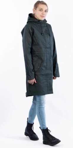 Ralka Regenjas Dames - Mizzle - Donkergroen - Maat 42 -Regenjas En Paraplu 599x1200 1