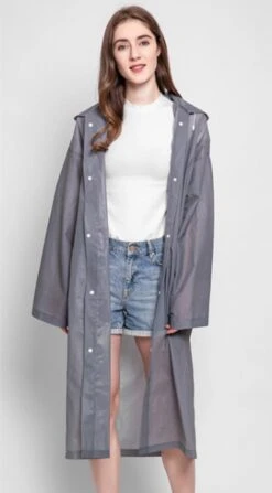 Regenjas-Regenpak- Regenjas Semi-kleuren Grijs - 115 * 65cm -Regenjas En Paraplu 663x1200