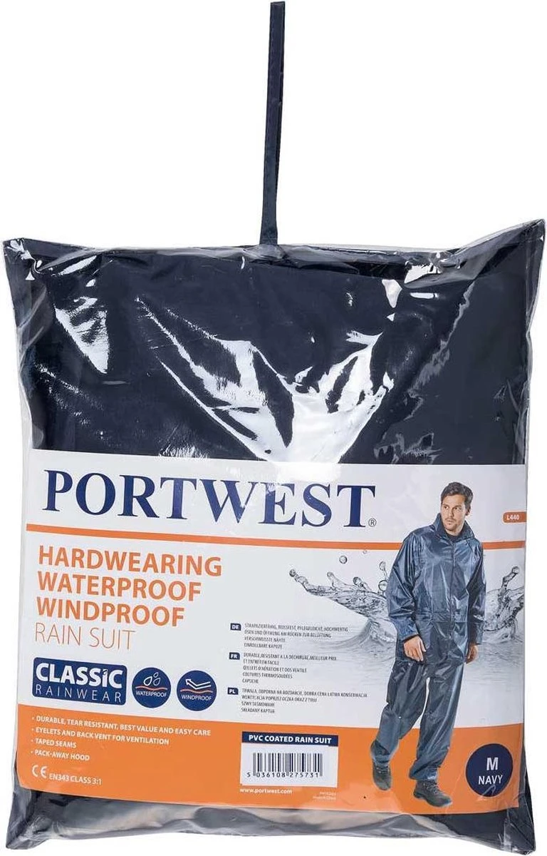 Regenpak 2 delig Donker Blauw Maat XL Portwest Regenpak 2 Delig Donker Blauw Maat XL -Regenjas En Paraplu 768x1200 1