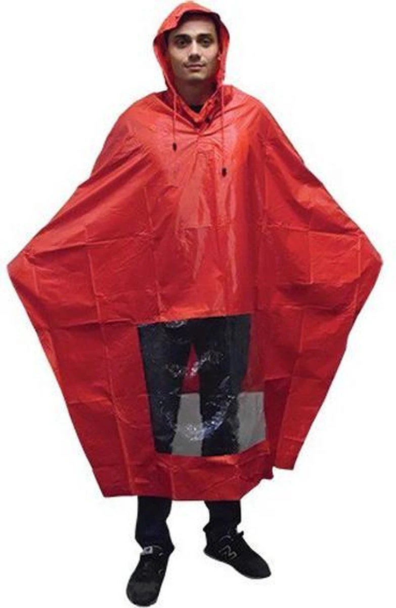 Poncho Regenponcho - Fietsponcho Fiets - Koplampproof Transparant - One Size Unisex Rood Poncho Regenponcho - Fietsponcho Fiets - Koplampproof Transparant - One Size Unisex Rood -Regenjas En Paraplu 783x1200 1