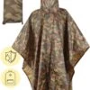Regenponcho / Fietsponcho Herbruikbaar Voor Volwassenen ( Dames En Heren ) - 200x110cm - 100% Ripstop Polyester - Camouflage -Regenjas En Paraplu 807x1200 1